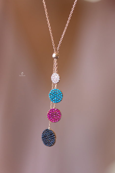 Heliophilia Silver Collar de Plata de Ley 925 KL - 0335 Multicolor